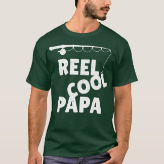 メンズ魚釣りリールパクールパファーザーズデー Tシャツ