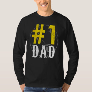 メンズ1パパサッカー選手ヴィンテージサッカーダディ Tシャツ