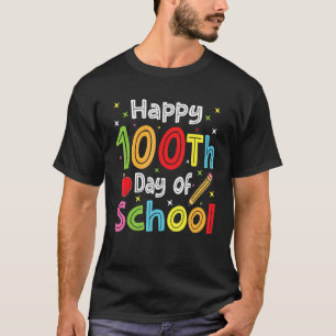 メンズ100th日の学校の先生子供の子供の幸せ tシャツ