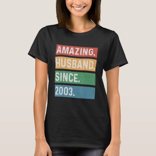 メンズ20周年結婚記念 – Amazing Husba Tシャツ (正面)