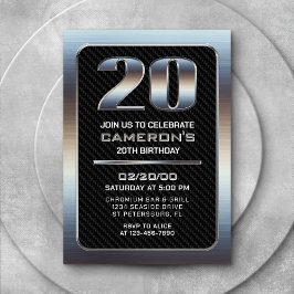 メンズ20誕生日招待状 招待状