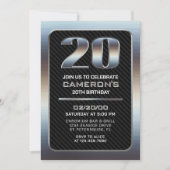 メンズ20誕生日招待状 招待状 (正面)