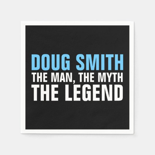 メンズ30日/40日/50日/60日バースデーパーティーのナプキンス スタンダードカクテルナプキン (正面)