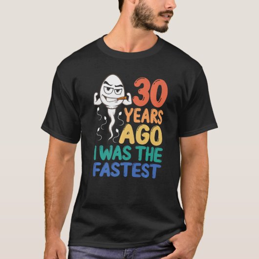 メンズ30歳の誕生日ガグドレス30年前の私は Tシャツ (正面)