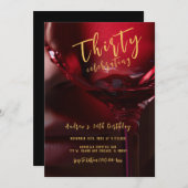 メンズ30歳の誕生日 招待状 (正面/裏面)