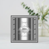 メンズ30thクロムバースデーパーティクローム 招待状 (スタンド正面)