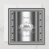 メンズ30thクロムバースデーパーティクローム 招待状 (正面)