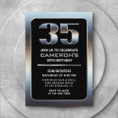 メンズ35誕生日招待状 招待状