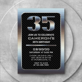 メンズ35誕生日招待状 招待状