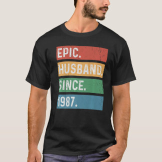 メンズ36年36周年結婚- Epic Husba Tシャツ
