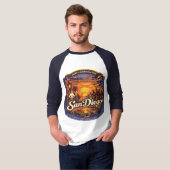メンズ3/4袖シャツ Tシャツ (正面フル)