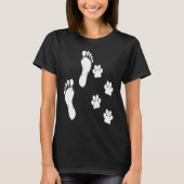 メンズ4足2足ワンチームおもしろい犬ウォーカー Tシャツ (正面)