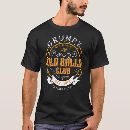 メンズ40歳の誕生日おばあちゃんオールド・ボールCL Tシャツ (正面)