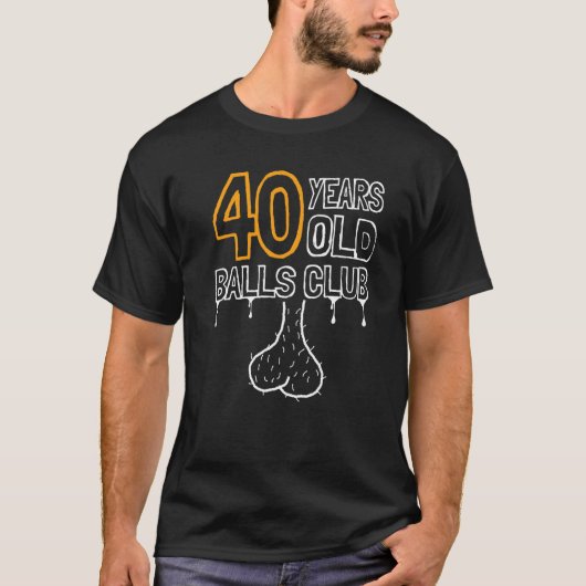 メンズ40歳の誕生日オールドボールクラブ40歳のアウェス Tシャツ (正面)