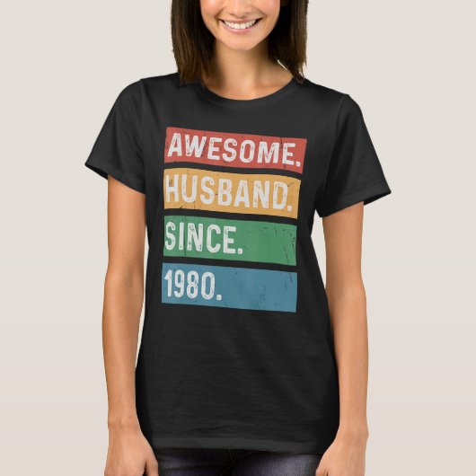 メンズ43周年結婚 – フス素晴らしバ Tシャツ (正面)