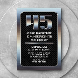 メンズ45番目の誕生日招待状 招待状