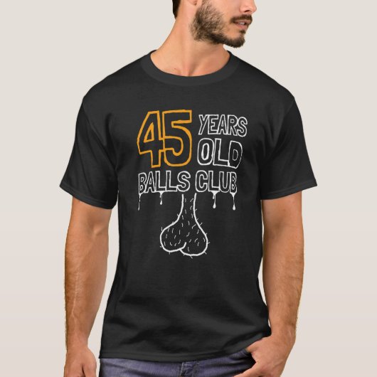 メンズ45誕生日オールドボールクラブ45年アウェス Tシャツ (正面)