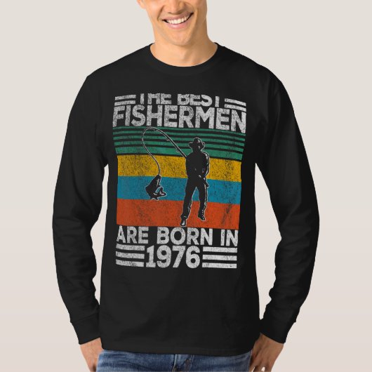 メンズ46歳フィッシャーマン魚釣り46日誕生日 Tシャツ (正面)