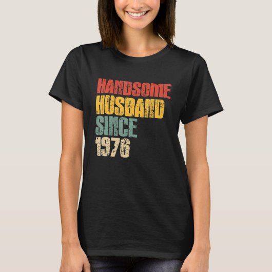 メンズ47結婚周年ハンサムなハス Tシャツ (正面)