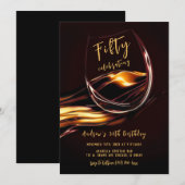 メンズ50誕生日 招待状 (正面/裏面)