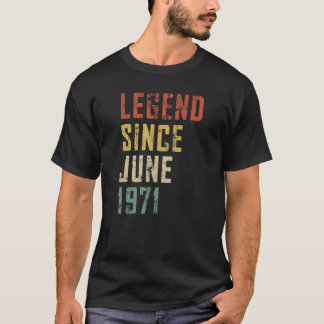メンズ51歳の伝説1971年6月51日バレ Tシャツ