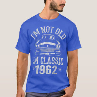メンズ60歳ヴィンテージ1962クラシック号車60th Bir Tシャツ