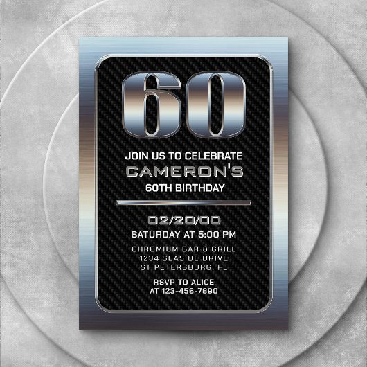 メンズ60誕生日招待状 招待状