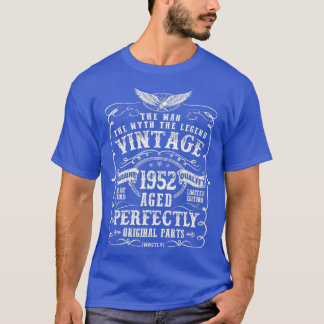 メンズ70歳のギフトヴィンテージ1952男の神話レゲン Tシャツ