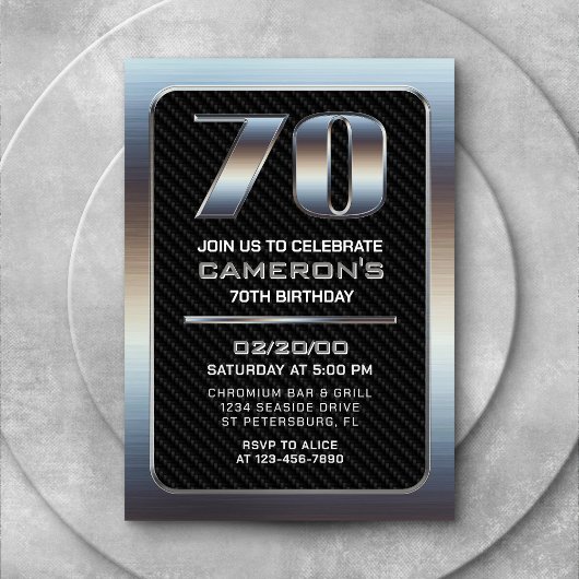 メンズ70誕生日招待状 招待状