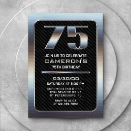 メンズ75th誕生日招待状 招待状