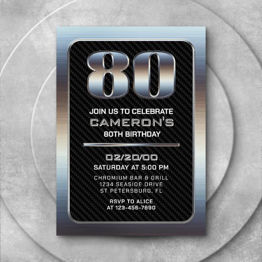 メンズ80誕生日招待状 招待状