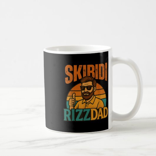 メンズ おもしろ 父の日 Skibidi Rizzdad コーヒーマグカップ (右)