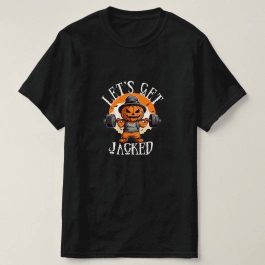 メンズ かぼちゃ ハロウィン おもしろパンプキン Tシャツ (デザイン正面)