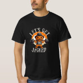 メンズ かぼちゃ ハロウィン おもしろパンプキン Tシャツ (正面)