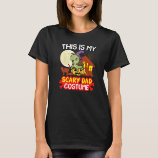 メンズ このハロウィン父親のコスプレは怖いパパ Tシャツ
