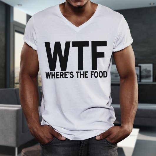 メンズ「どこに食べ物があるの？」Tシャツ Tシャツ