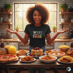 メンズ どこに食べ物 Tシャツ