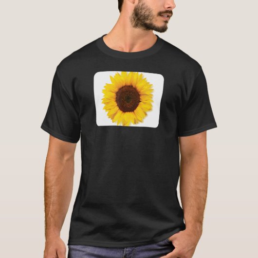 メンズ ひまわり 花 咲く 黄色い 花柄 フラワー 1 Tシャツ (正面)