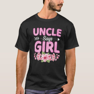 メンズ・アンクルさん、女の子の赤おもしろいん坊に女の子のシャワーを Tシャツ