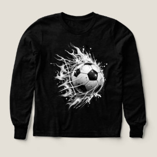 メンズ アートサッカー ロングスリーブTシャツ - クールF