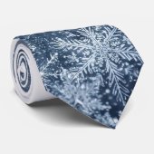 メンズ オリジナル クリスマス ネクタイ Snowflake Fade (ロール)