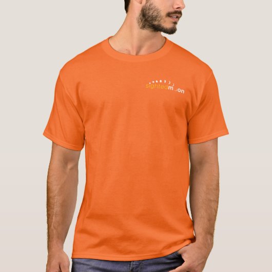 メンズ オレンジ公式シーテッド・ムーンロゴ Tシャツ (正面)