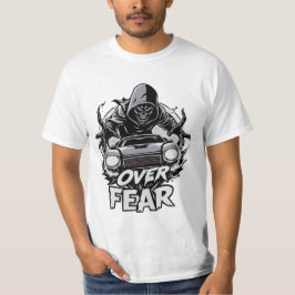 メンズ オーバー フィア レーシング カー グリム リーパー Tシャツ