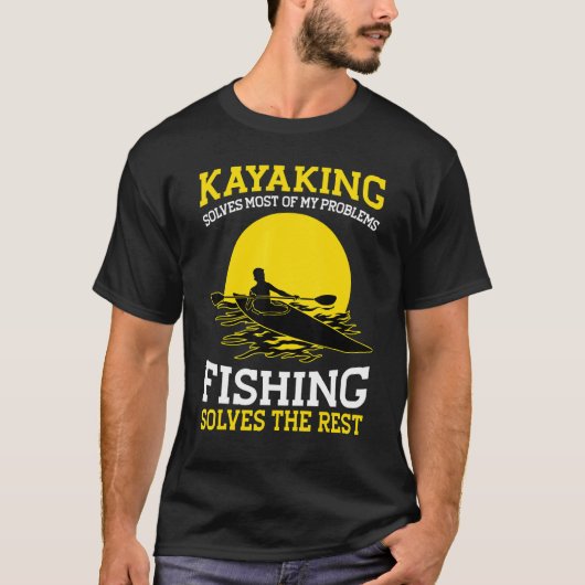 メンズ カヤック カヌー 釣り Tシャツ (正面)