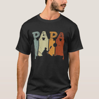 メンズ カヤック カヤッキング お父さん ヴィンテージ アート - カヌー カヤック Tシャツ