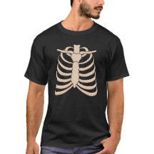 メンズ カートゥーン リブケージ ハロウィンTシャツ