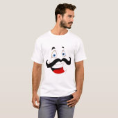 メンズ カートゥーン 笑顔 Tシャツ (正面フル)