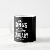 メンズ・キングは1月生まれの誕生日・ギフトに コーヒーマグカップ (正面左)