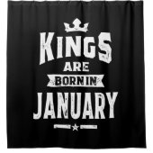 メンズ・キングは1月生まれの誕生日・ギフトに シャワーカーテン (正面)