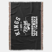 メンズ・キング生まれは9月の誕生日・ギフト スローブランケット (正面縦)
